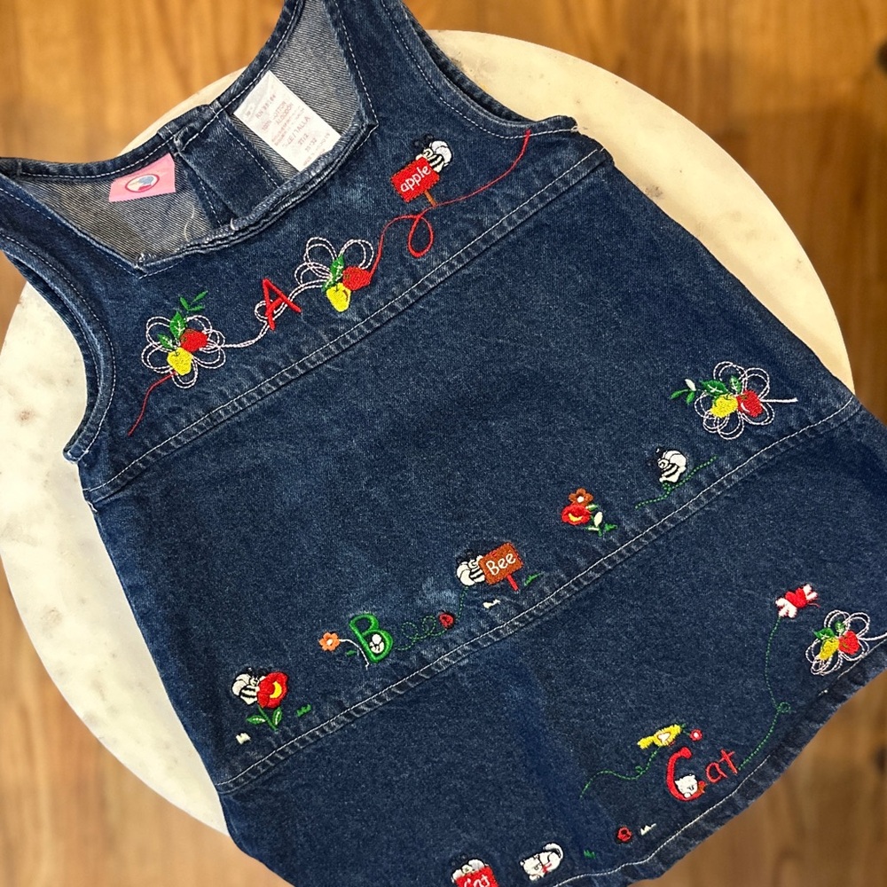2t Vintage Duck Head Denim ABCs Dress Jumper